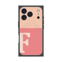 プレミアムスクエアケース with MagSafe［ オリジナル - initial two tone - F pink ］