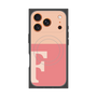 プレミアムスクエアケース with MagSafe［ オリジナル - initial two tone - F pink ］