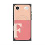 プレミアムスクエアケース with MagSafe［ オリジナル - initial two tone - F pink ］