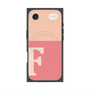 プレミアムスクエアケース with MagSafe［ オリジナル - initial two tone - F pink ］