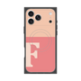 プレミアムスクエアケース with MagSafe［ オリジナル - initial two tone - F pink ］
