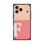 プレミアムスクエアケース with MagSafe［ オリジナル - initial two tone - F pink ］