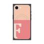 プレミアムスクエアケース with MagSafe［ オリジナル - initial two tone - F pink ］