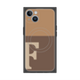 プレミアムスクエアケース with MagSafe［ オリジナル - initial two tone - F brown ］