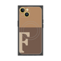プレミアムスクエアケース with MagSafe［ オリジナル - initial two tone - F brown ］