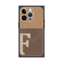 プレミアムスクエアケース with MagSafe［ オリジナル - initial two tone - F brown ］