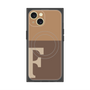 プレミアムスクエアケース with MagSafe［ オリジナル - initial two tone - F brown ］