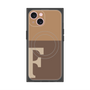 プレミアムスクエアケース with MagSafe［ オリジナル - initial two tone - F brown ］
