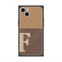 プレミアムスクエアケース with MagSafe［ オリジナル - initial two tone - F brown ］