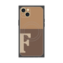 プレミアムスクエアケース with MagSafe［ オリジナル - initial two tone - F brown ］