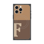 プレミアムスクエアケース with MagSafe［ オリジナル - initial two tone - F brown ］