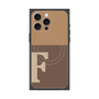 プレミアムスクエアケース with MagSafe［ オリジナル - initial two tone - F brown ］