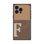 プレミアムスクエアケース with MagSafe［ オリジナル - initial two tone - F brown ］