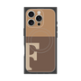 プレミアムスクエアケース with MagSafe［ オリジナル - initial two tone - F brown ］
