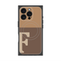 プレミアムスクエアケース with MagSafe［ オリジナル - initial two tone - F brown ］