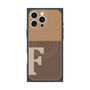 プレミアムスクエアケース with MagSafe［ オリジナル - initial two tone - F brown ］