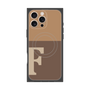 プレミアムスクエアケース with MagSafe［ オリジナル - initial two tone - F brown ］