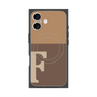 プレミアムスクエアケース with MagSafe［ オリジナル - initial two tone - F brown ］