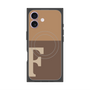 プレミアムスクエアケース with MagSafe［ オリジナル - initial two tone - F brown ］