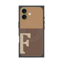 プレミアムスクエアケース with MagSafe［ オリジナル - initial two tone - F brown ］