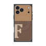 プレミアムスクエアケース with MagSafe［ オリジナル - initial two tone - F brown ］