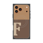 プレミアムスクエアケース with MagSafe［ オリジナル - initial two tone - F brown ］