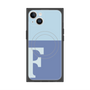 プレミアムスクエアケース with MagSafe［ オリジナル - initial two tone - F blue ］