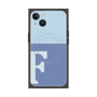プレミアムスクエアケース with MagSafe［ オリジナル - initial two tone - F blue ］