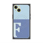 プレミアムスクエアケース with MagSafe［ オリジナル - initial two tone - F blue ］