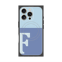 プレミアムスクエアケース with MagSafe［ オリジナル - initial two tone - F blue ］
