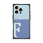 プレミアムスクエアケース with MagSafe［ オリジナル - initial two tone - F blue ］