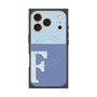 プレミアムスクエアケース with MagSafe［ オリジナル - initial two tone - F blue ］