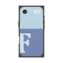 プレミアムスクエアケース with MagSafe［ オリジナル - initial two tone - F blue ］