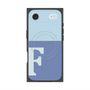 プレミアムスクエアケース with MagSafe［ オリジナル - initial two tone - F blue ］
