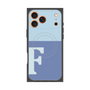 プレミアムスクエアケース with MagSafe［ オリジナル - initial two tone - F blue ］
