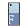 プレミアムスクエアケース with MagSafe［ オリジナル - initial two tone - F blue ］