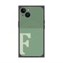 プレミアムスクエアケース with MagSafe［ オリジナル - initial two tone - F green ］