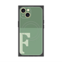 プレミアムスクエアケース with MagSafe［ オリジナル - initial two tone - F green ］