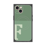 プレミアムスクエアケース with MagSafe［ オリジナル - initial two tone - F green ］