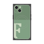 プレミアムスクエアケース with MagSafe［ オリジナル - initial two tone - F green ］