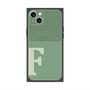 プレミアムスクエアケース with MagSafe［ オリジナル - initial two tone - F green ］