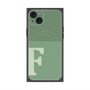 プレミアムスクエアケース with MagSafe［ オリジナル - initial two tone - F green ］