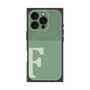 プレミアムスクエアケース with MagSafe［ オリジナル - initial two tone - F green ］