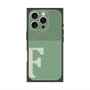 プレミアムスクエアケース with MagSafe［ オリジナル - initial two tone - F green ］