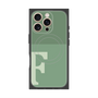 プレミアムスクエアケース with MagSafe［ オリジナル - initial two tone - F green ］