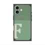 プレミアムスクエアケース with MagSafe［ オリジナル - initial two tone - F green ］