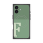 プレミアムスクエアケース with MagSafe［ オリジナル - initial two tone - F green ］