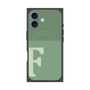 プレミアムスクエアケース with MagSafe［ オリジナル - initial two tone - F green ］