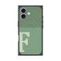 プレミアムスクエアケース with MagSafe［ オリジナル - initial two tone - F green ］