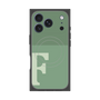 プレミアムスクエアケース with MagSafe［ オリジナル - initial two tone - F green ］
